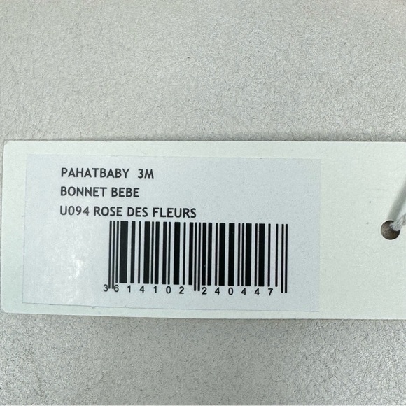 NWT BONTON Paris Pink Knit Wool Baby Hat Beanie Size 3M - Picture 9 of 10
